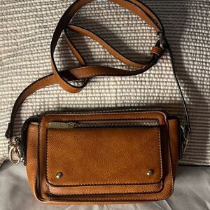 Gussaci Italian Brown Leather Crossbody Bag Quality Italian Leather by Gussaci